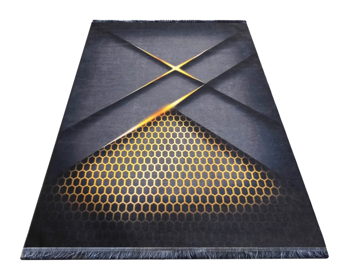 Dywan BLACK and GOLD 05 160 x 220 cm czarny