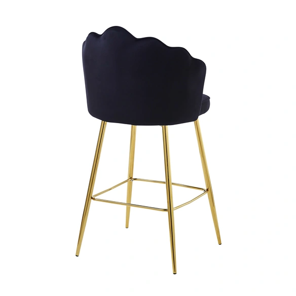 Barhocker, Höhe: 100 cm, schwarz/goldfarben, 2 stk