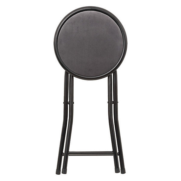 Lot de 2 Tabourets pliants avec effet velours