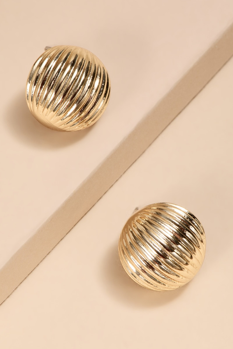 Leslie Textured Ball Stud Earrings