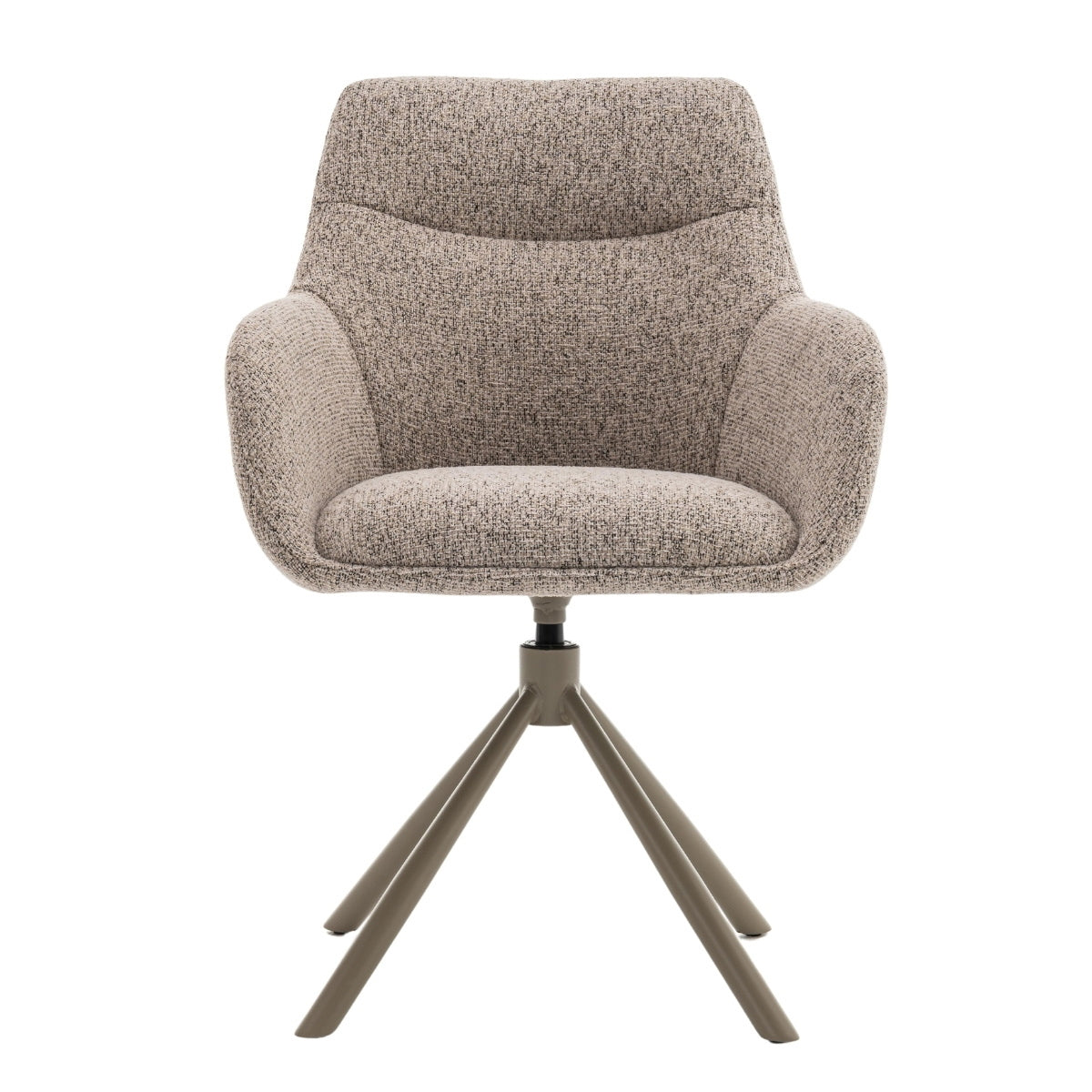 DÉJA Living Eetkamerstoel Noé - Taupe/Taupe - Draaibaar - Set van 2