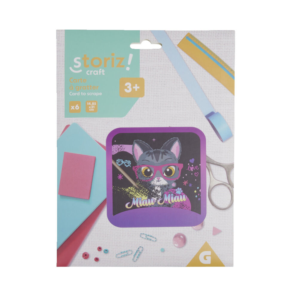Livre scratch art enfant - 6 cartes à gratter