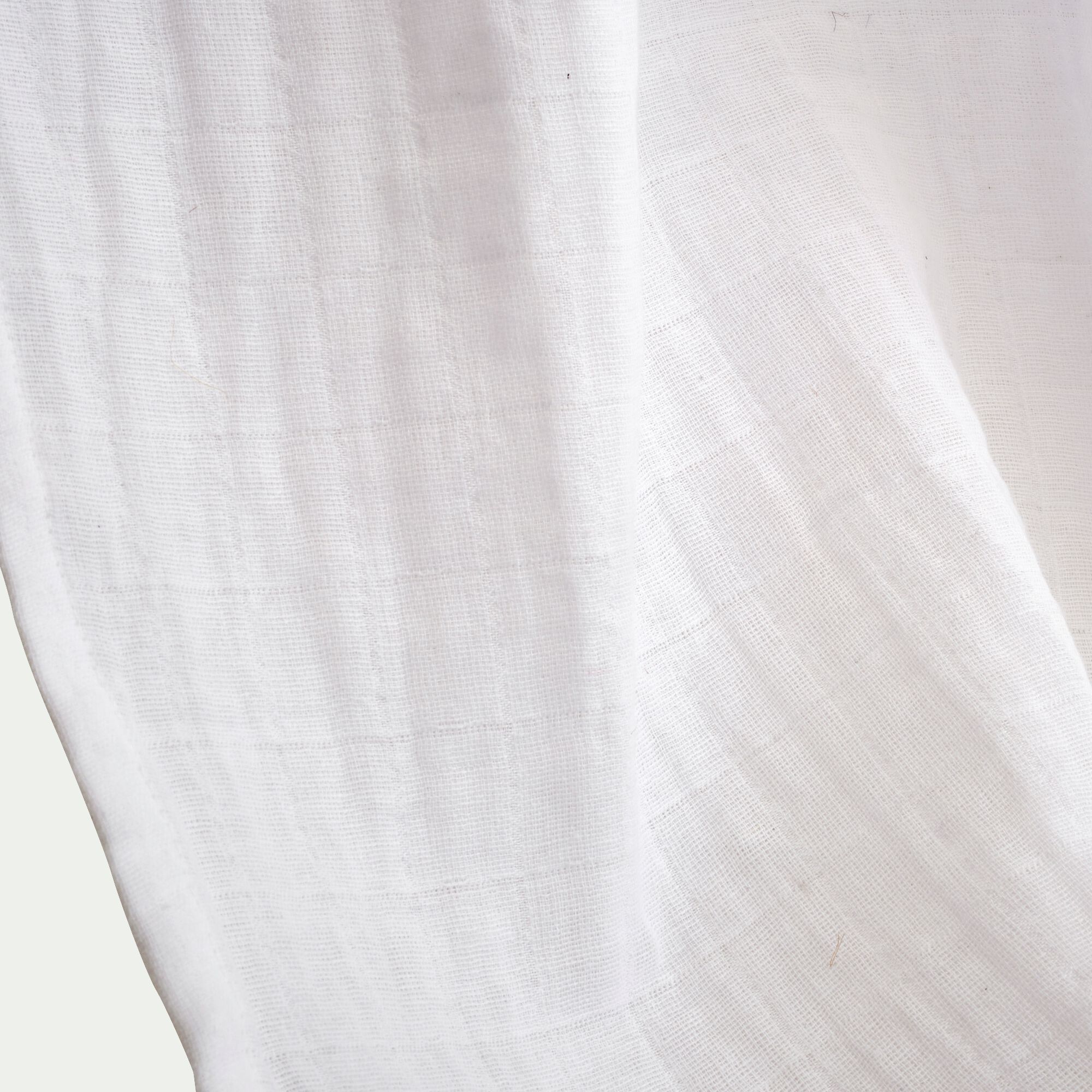 STELLA - Ciel de lit en gaze de coton H220cm - blanc