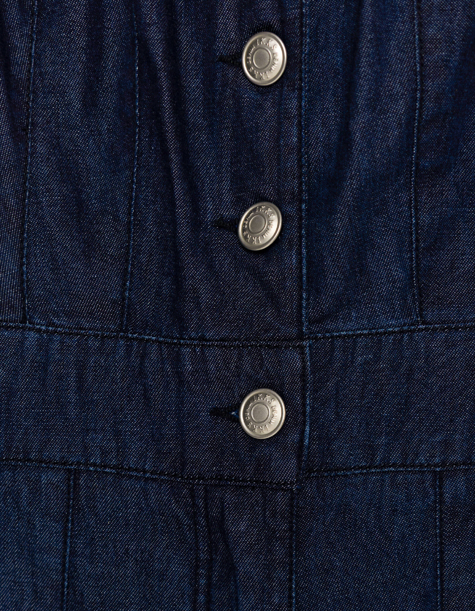 Combinaison large en jean brut sans manches Femme