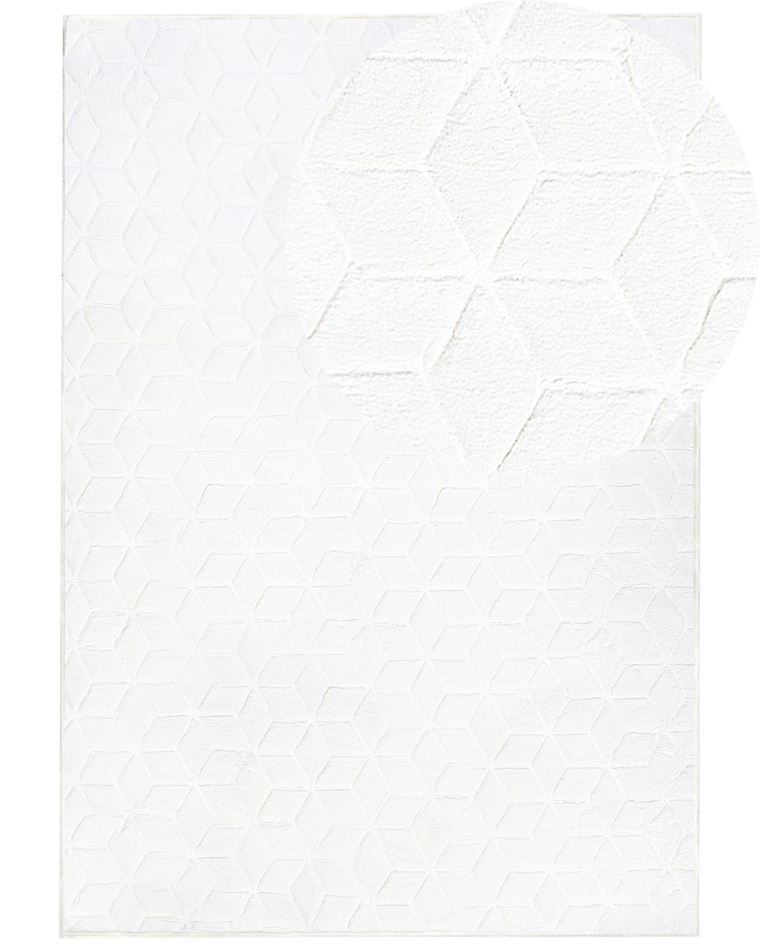 Dywan sztuczne futro królika 160x230 cm biały