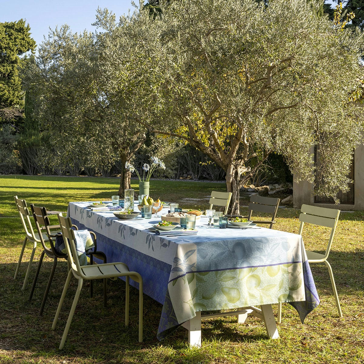 ARRIÈRE-PAYS ENDUIT - Nappe en coton cassis 175 x 250
