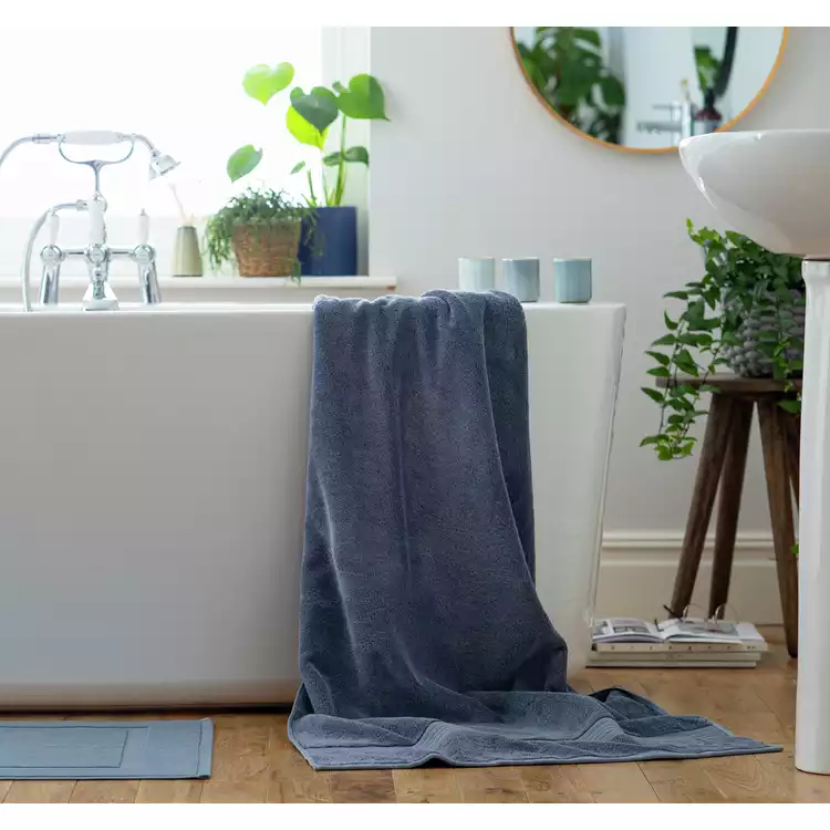 Habitat Egyptian Cotton Bath Towel - Rustic Blue