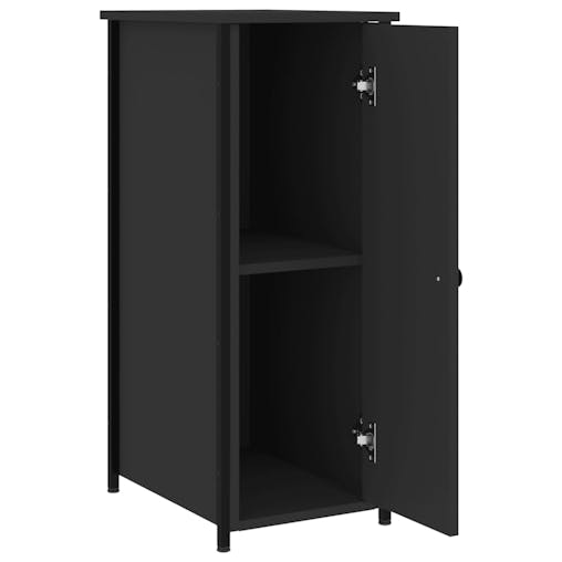 NNEVL Bedside Cabinets 2 pcs Black 32x42x80 cm Engineered Wood