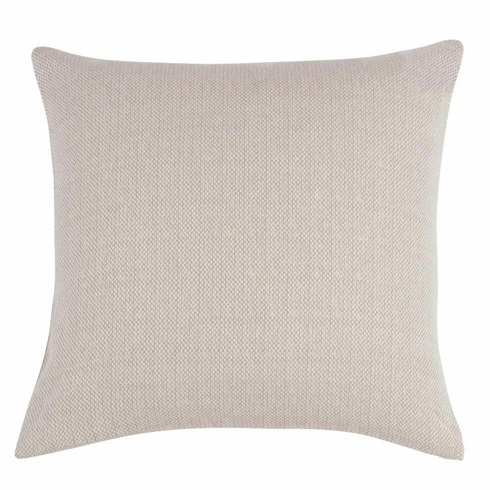 BENGALE - Coussin en coton taupe et argenté 50x50