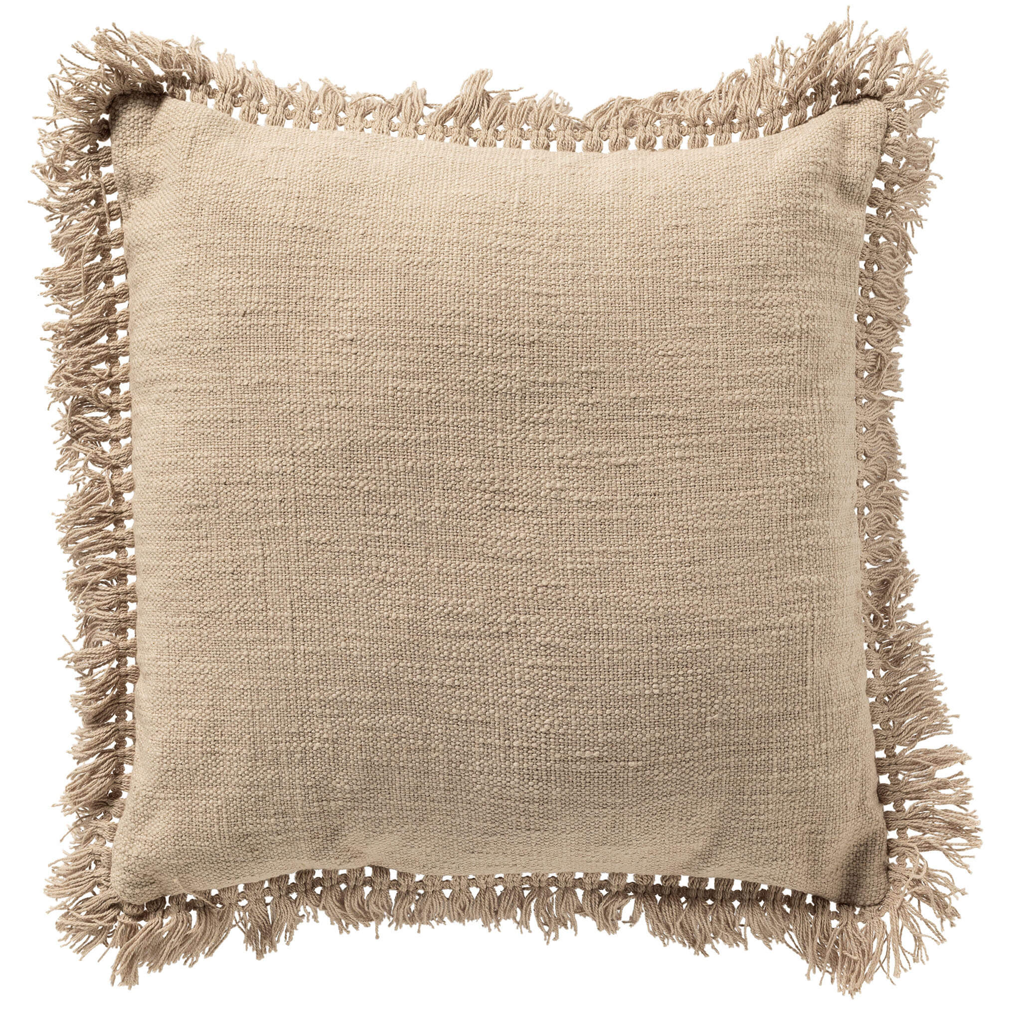 JONNA - sierkussen 45x45 cm - gerecycled - katoen - Pumice Stone - beige