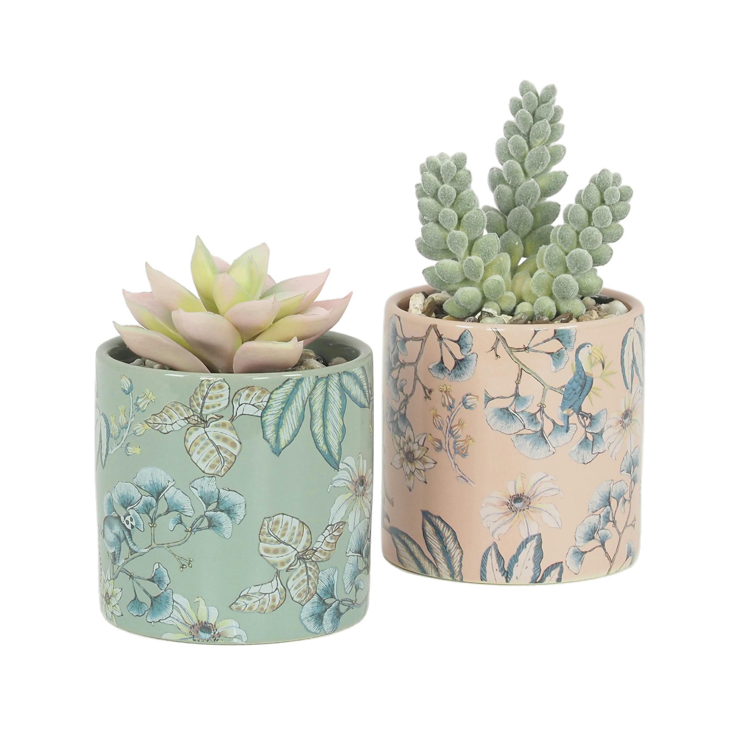 - Succulentes artificielles 10cm lot de 2