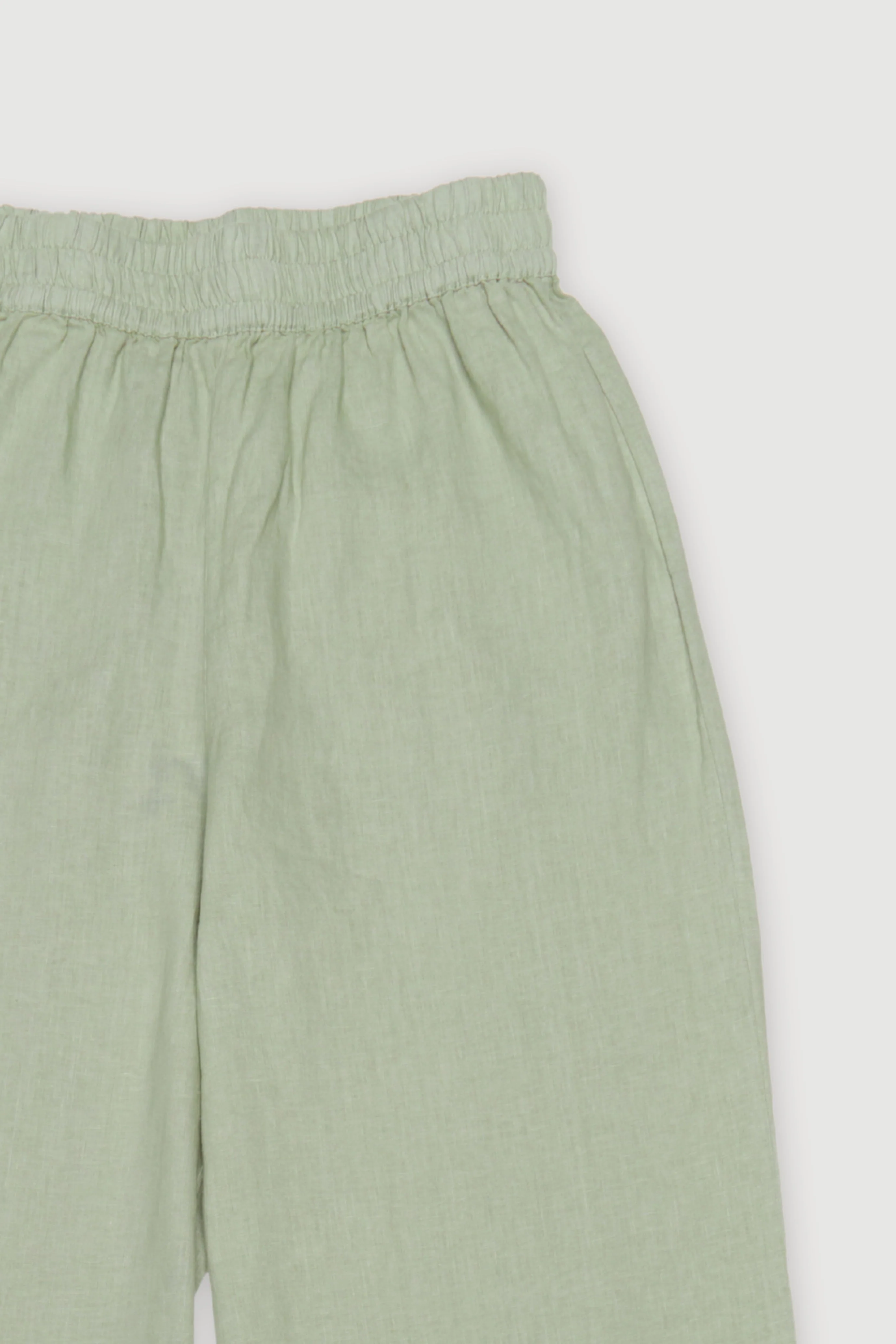 Re-Worn Womens Linen Textured Pant