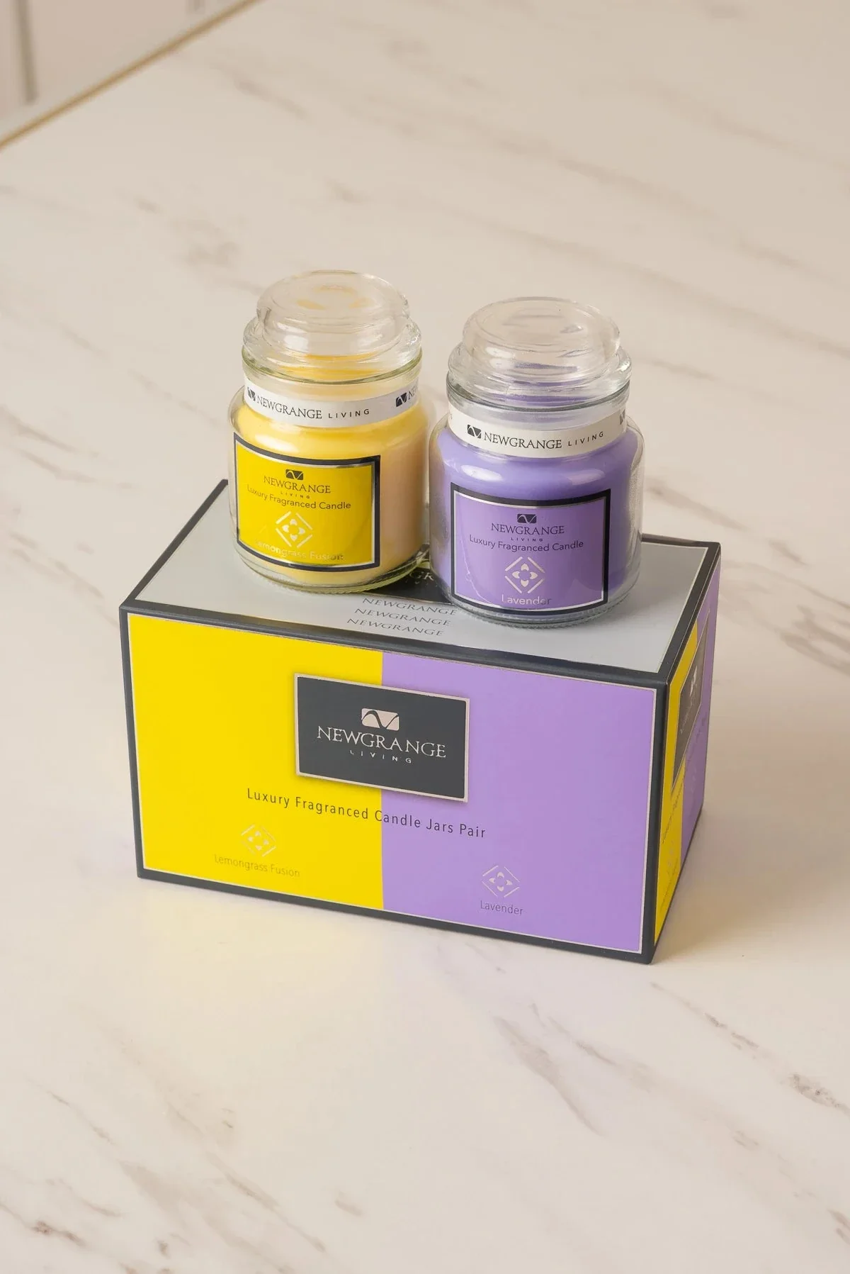 Candle Jar Pair Lemongrass Fusion & Lavender