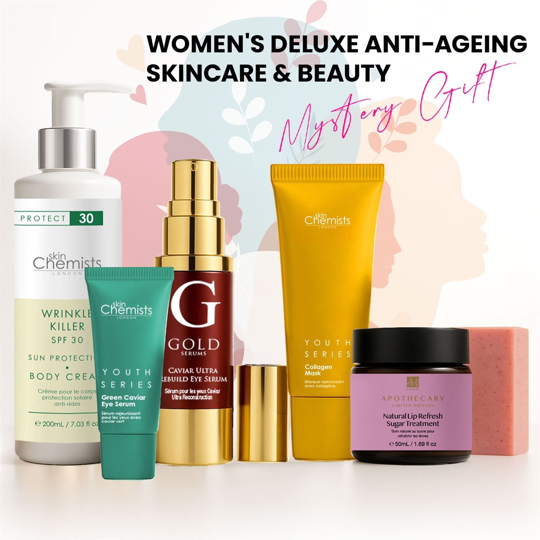 skinChemists professional Women's Deluxe Anti-Ageing Skincare & Beauty Mystery Gift Box