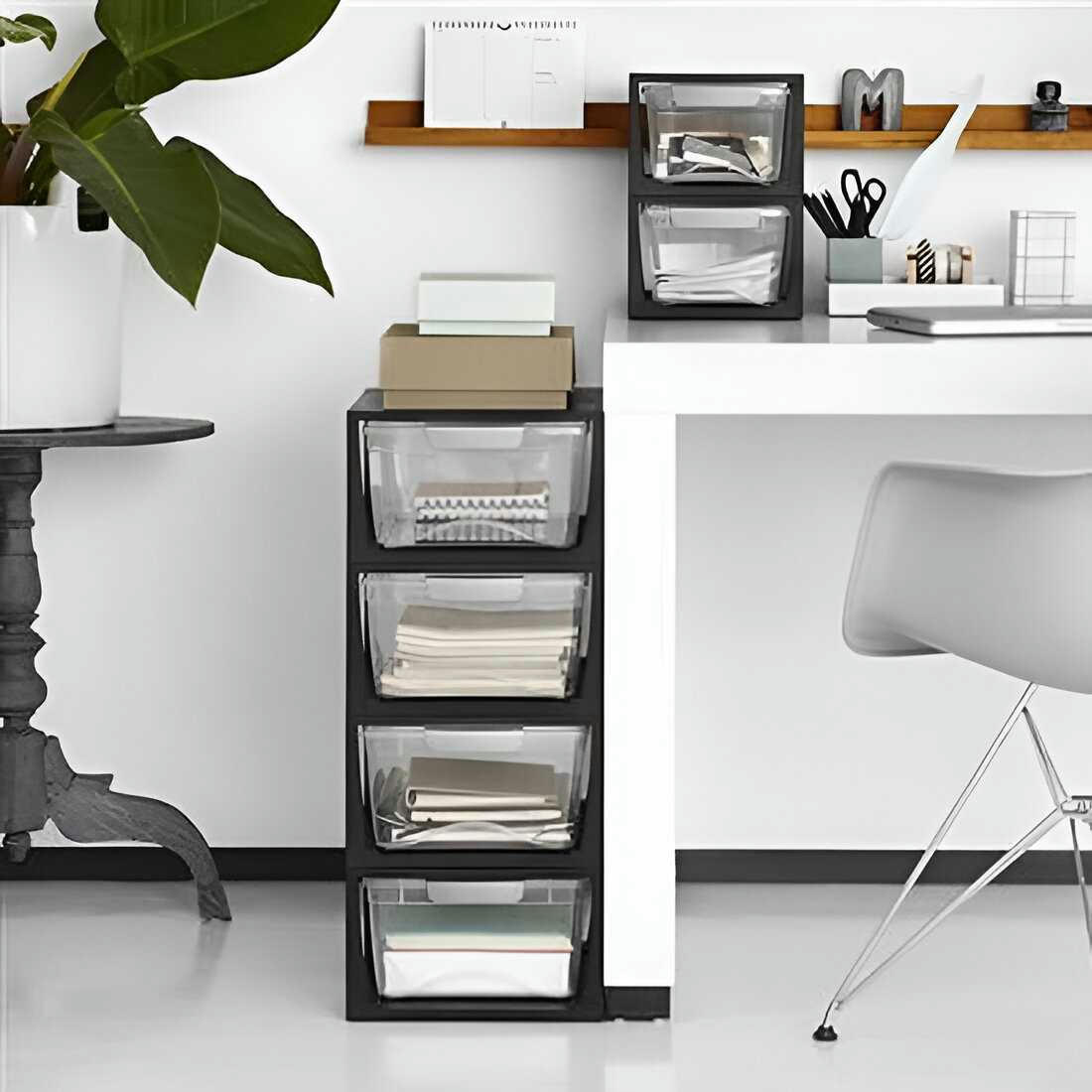 - Tiroir de rangement empilable omega 11l noir