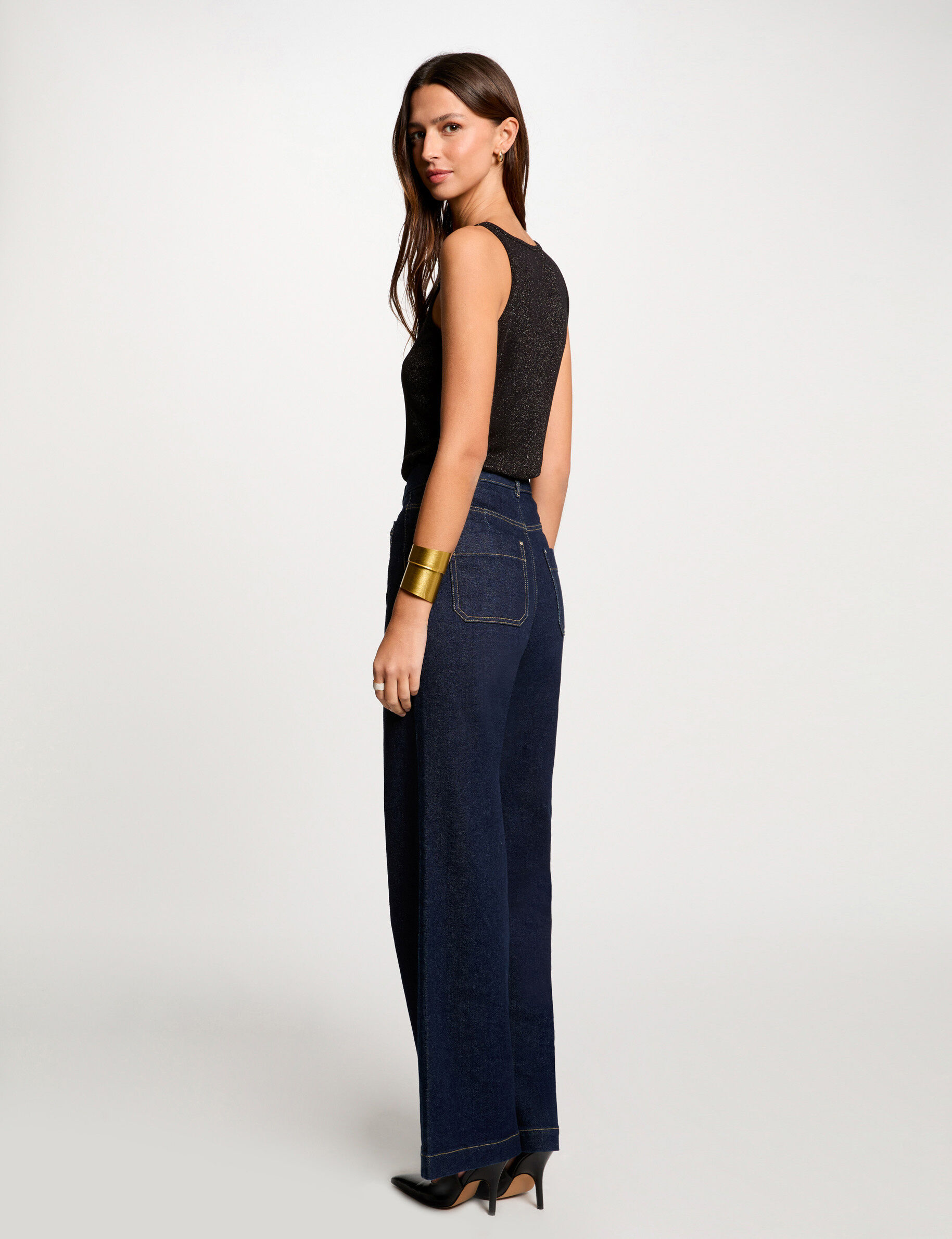 Vest Top Thin Straps Black Women