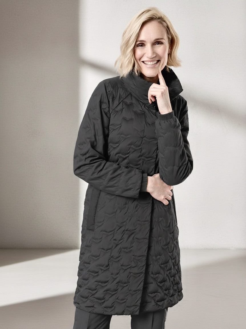 Coat with Quilted Pattern