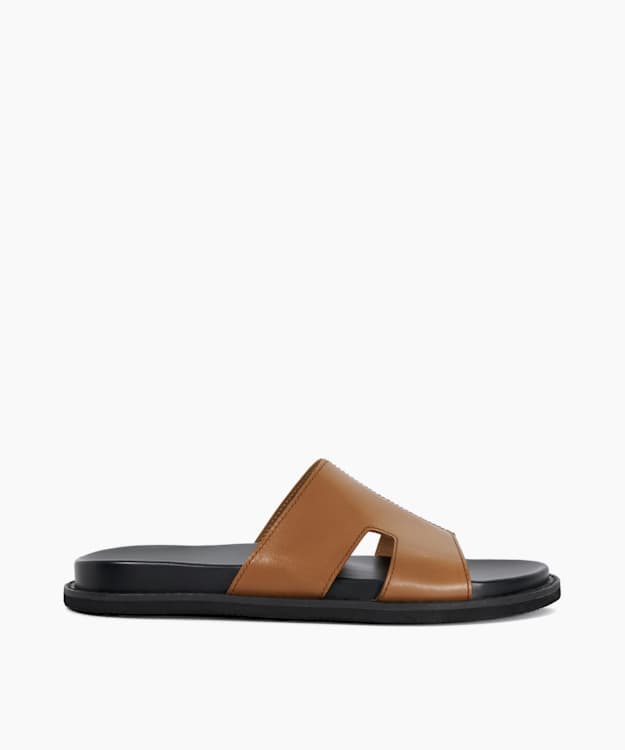 Ishaa Tan - Leather Slip On Sandals