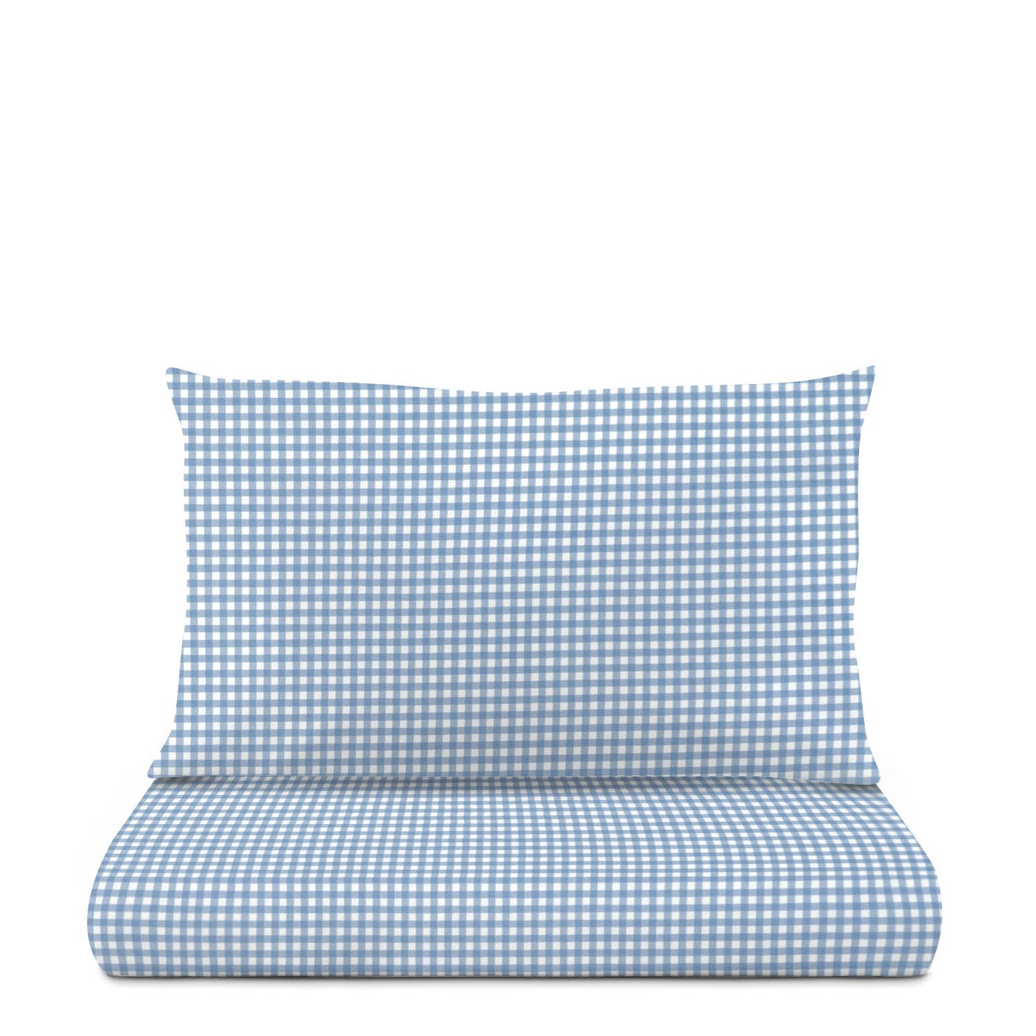 Parure letto singolo quadretti blu Young