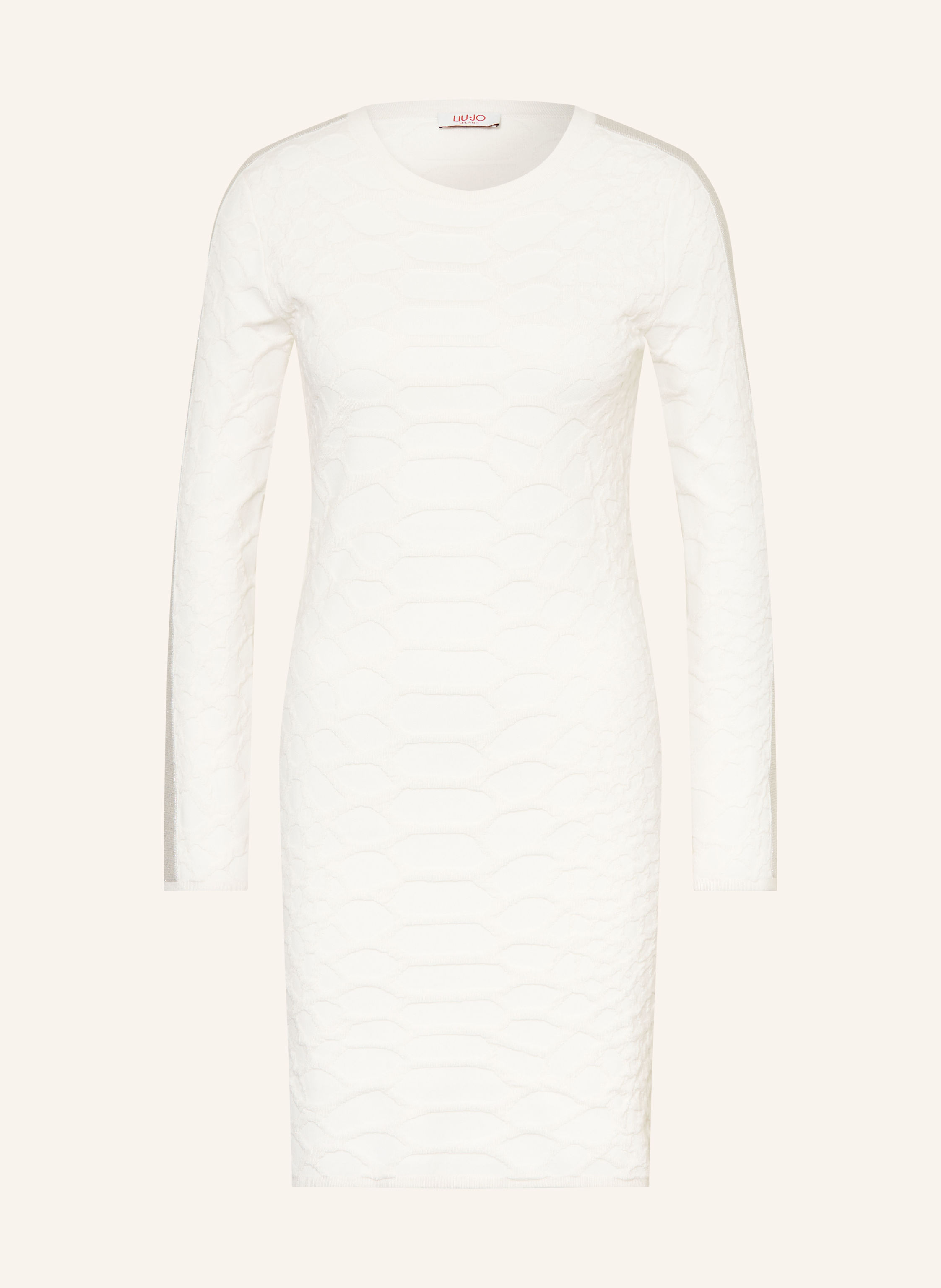 LIU JO Strickkleid mit Galonstreifen und Glitzergarn