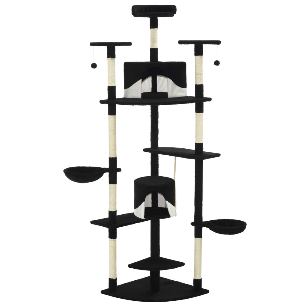 Drapak dla kota Czarny 203 cm Plusz vidaXL