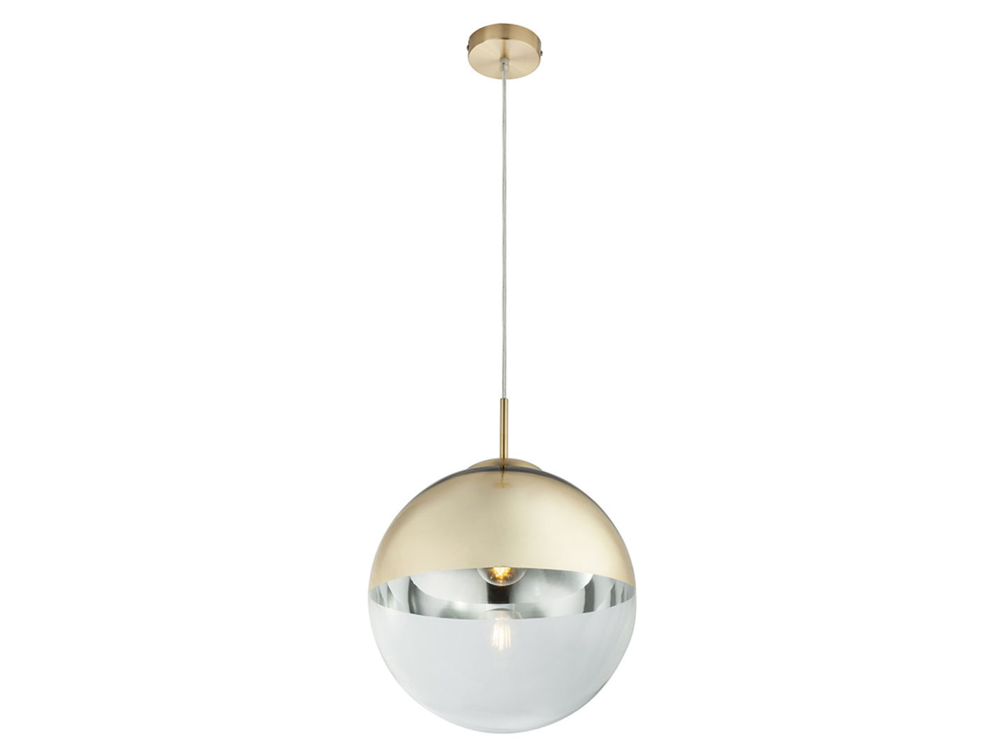 Lampa wisząca Varus szklana złota