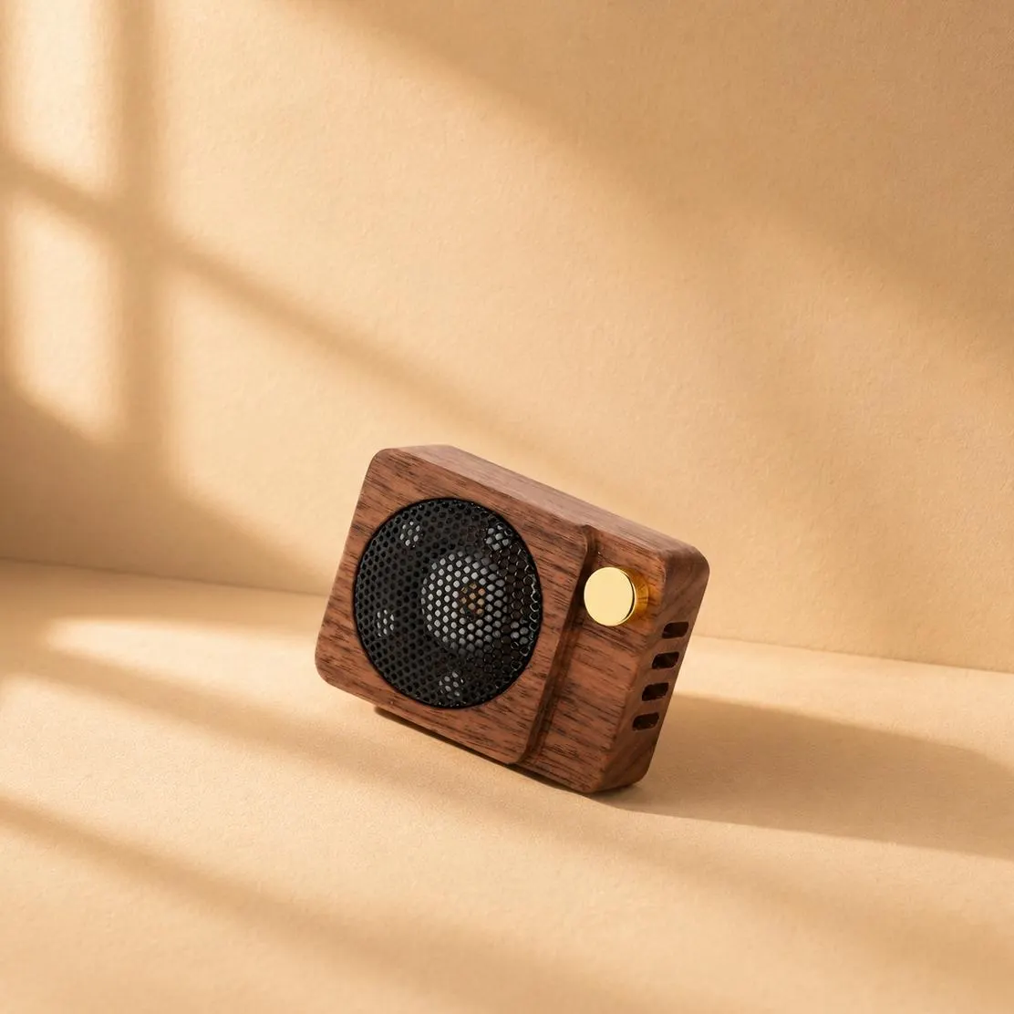 Walnut Wood Car Diffuser | Retro Speaker Aromatherapy Vent Clip