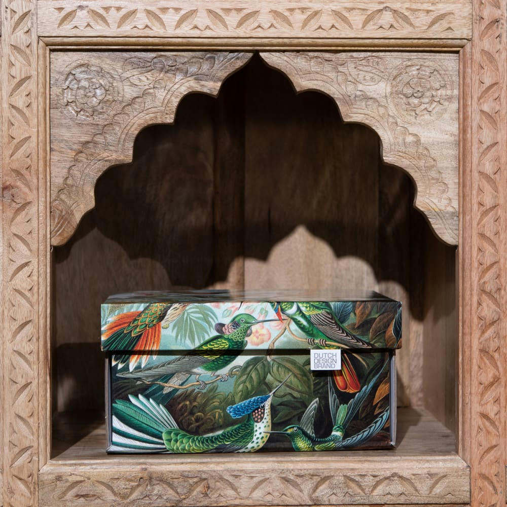 ART OF NATURE - Lot de 2 petites boites de rangement carton multicolore 28x21x14cm