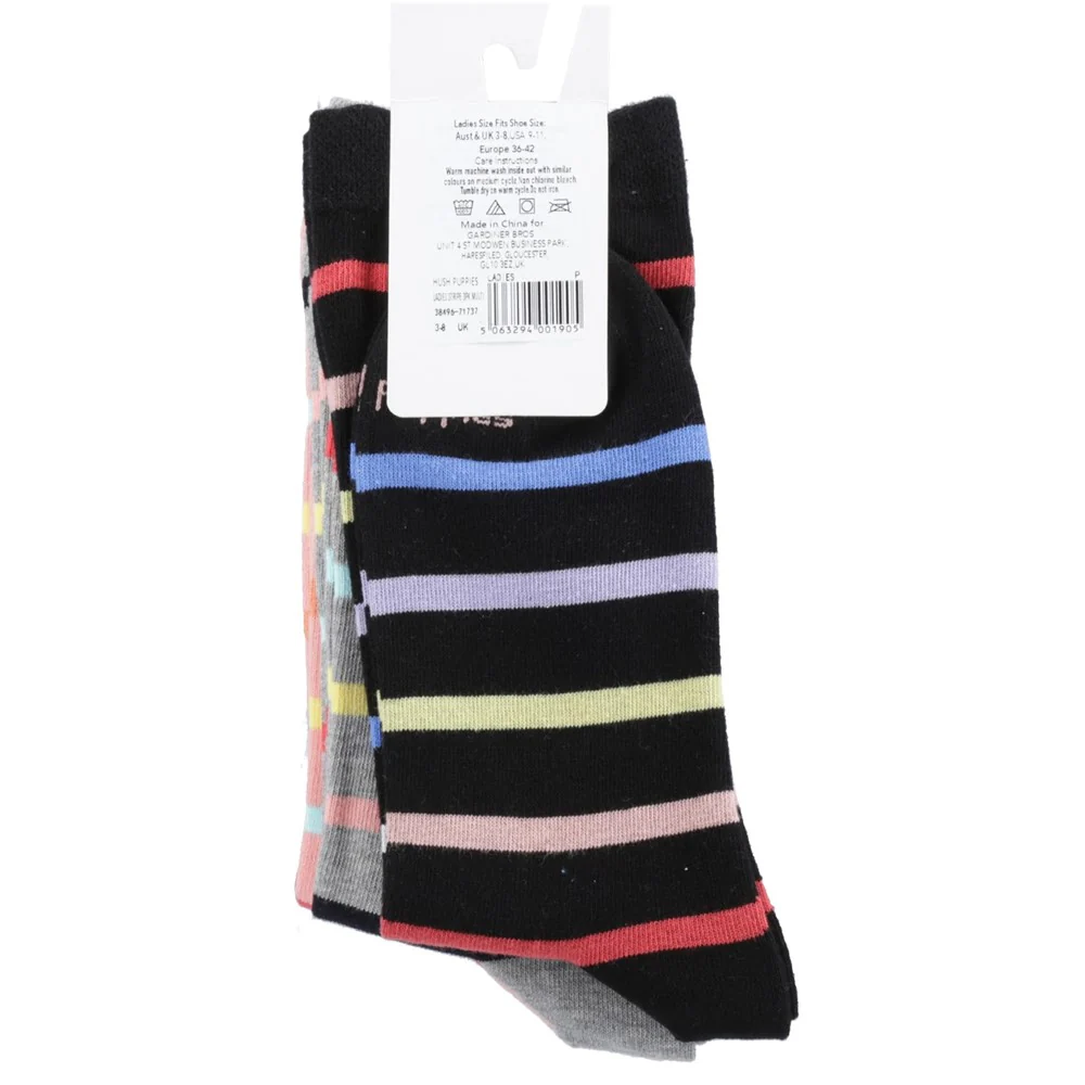 Hush Puppies Stripe 3 pack Socks