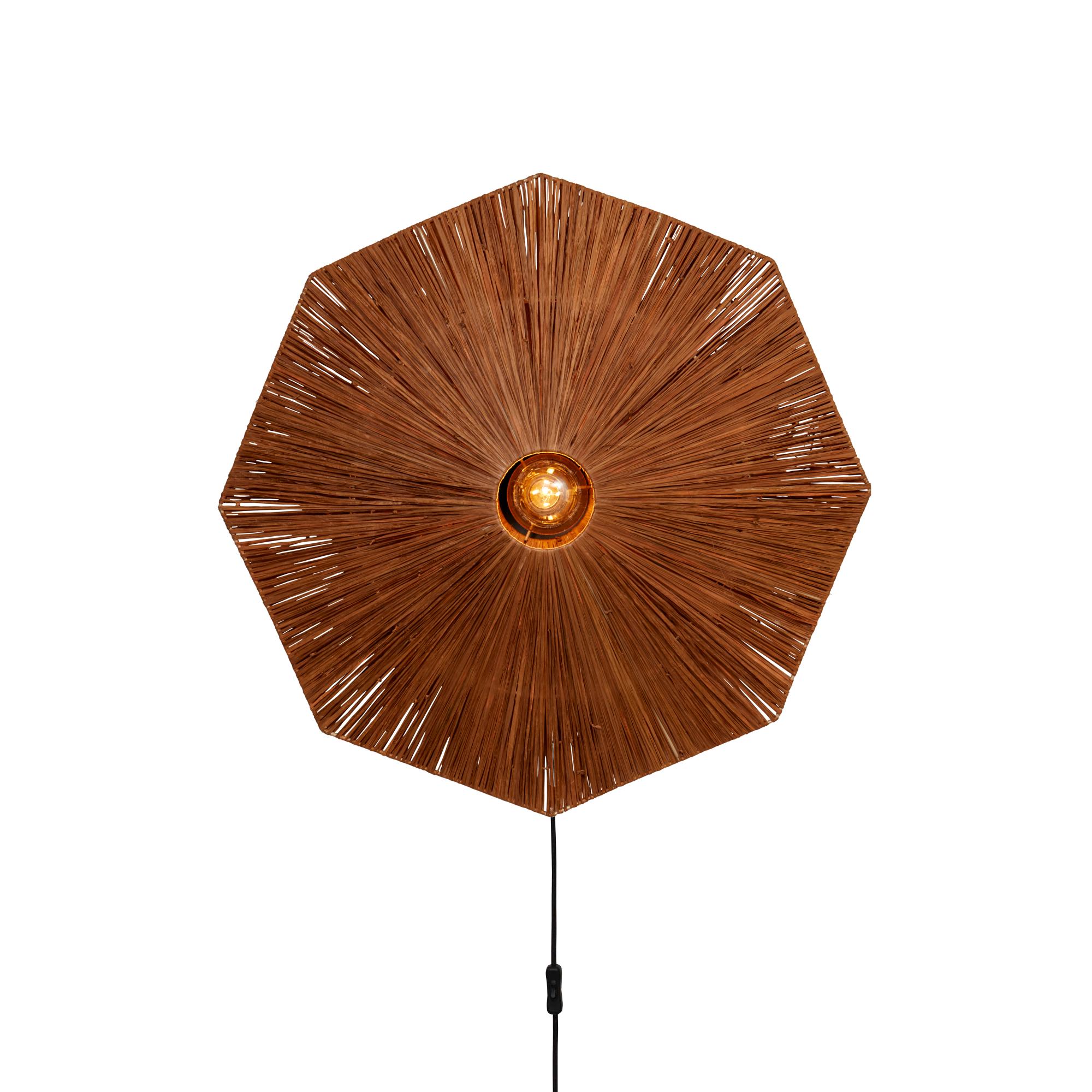 GOOD&MOJO wandlamp Panama - bruin - Ø65cm