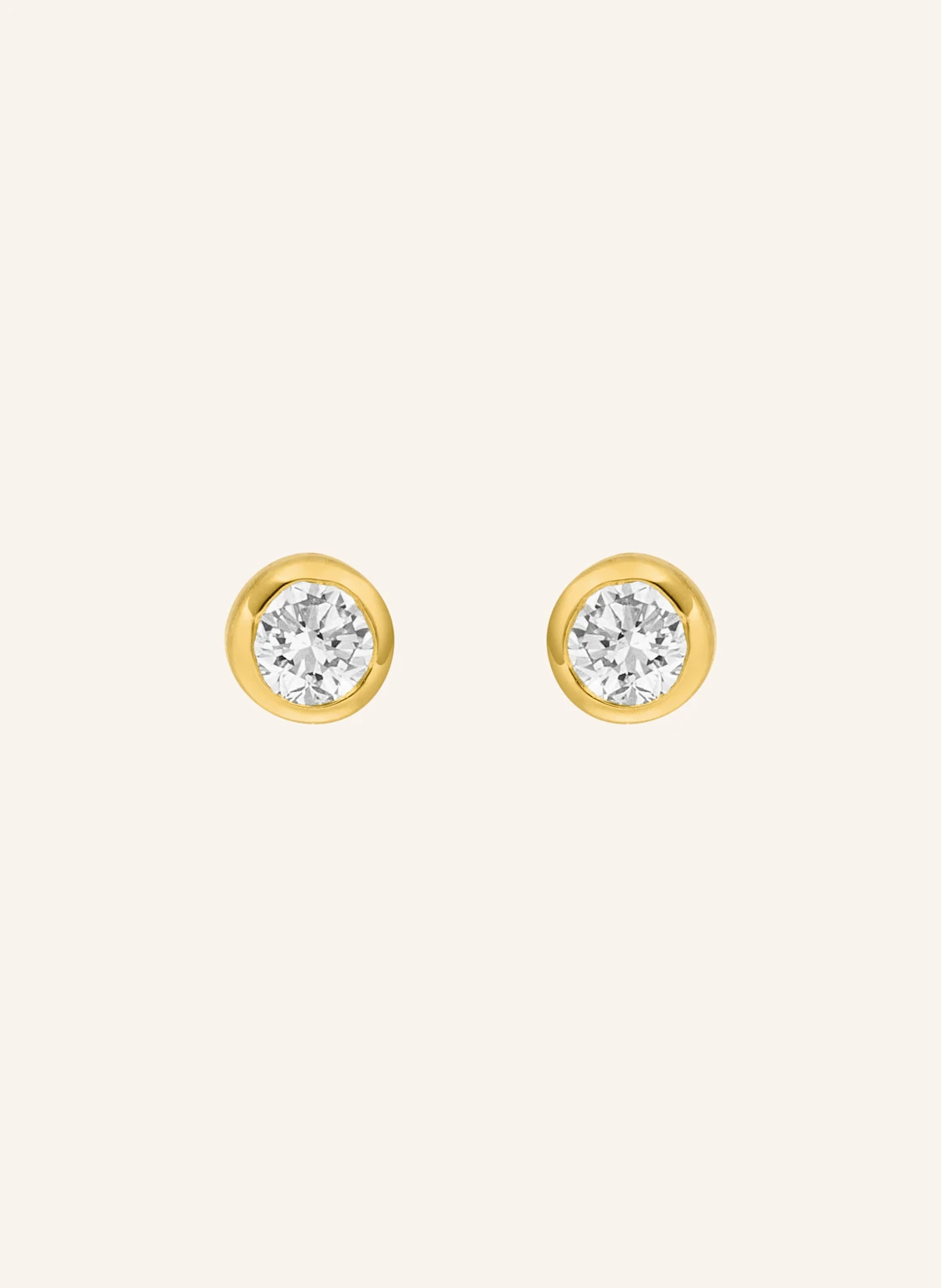 Leaf Ohrstecker MY FIRST DIAMOND 18 Karat Gelbgold mit Diamanten