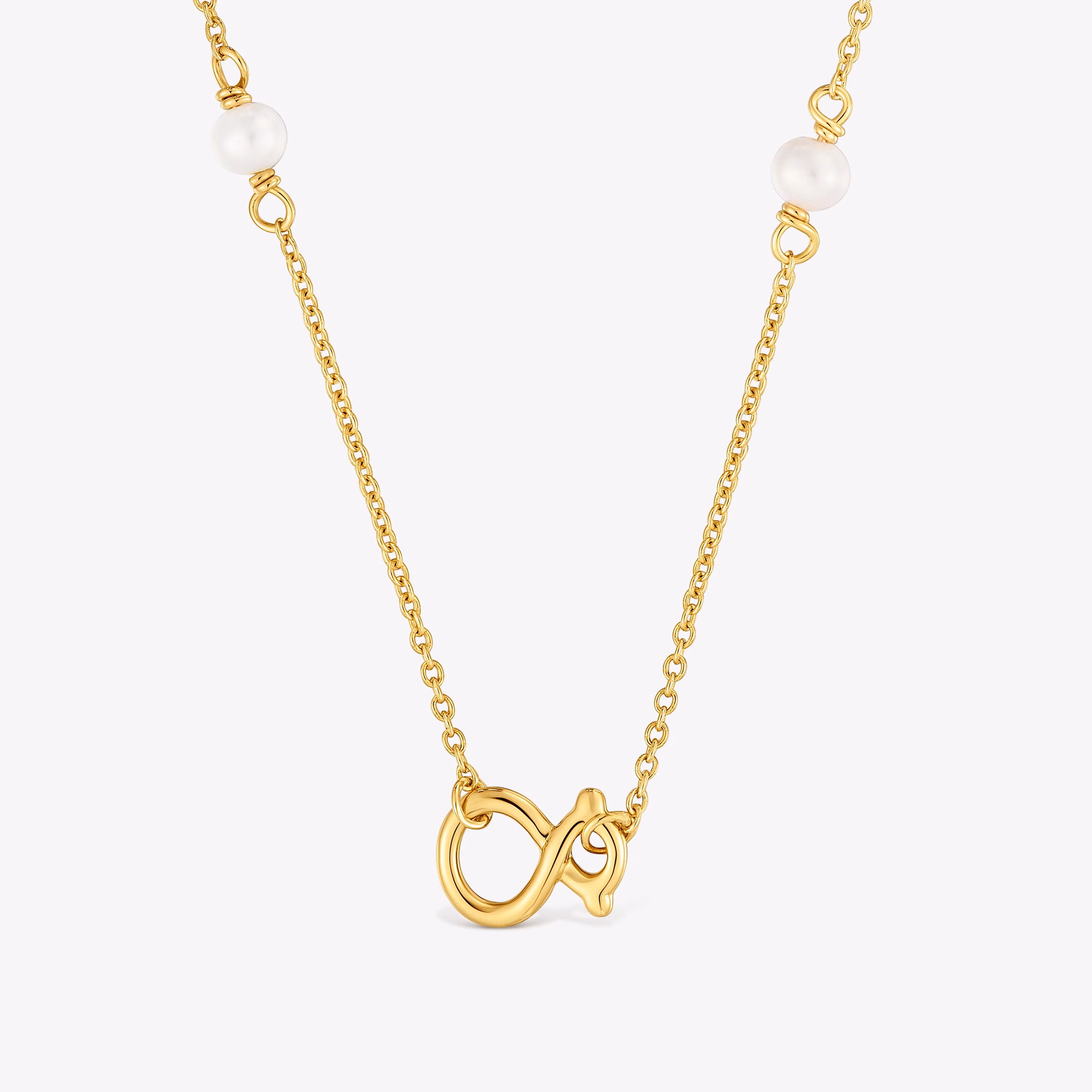 Collar de oro 9 kt, perlas cultivadas y motivo oso 8 mm TOUS Infinity