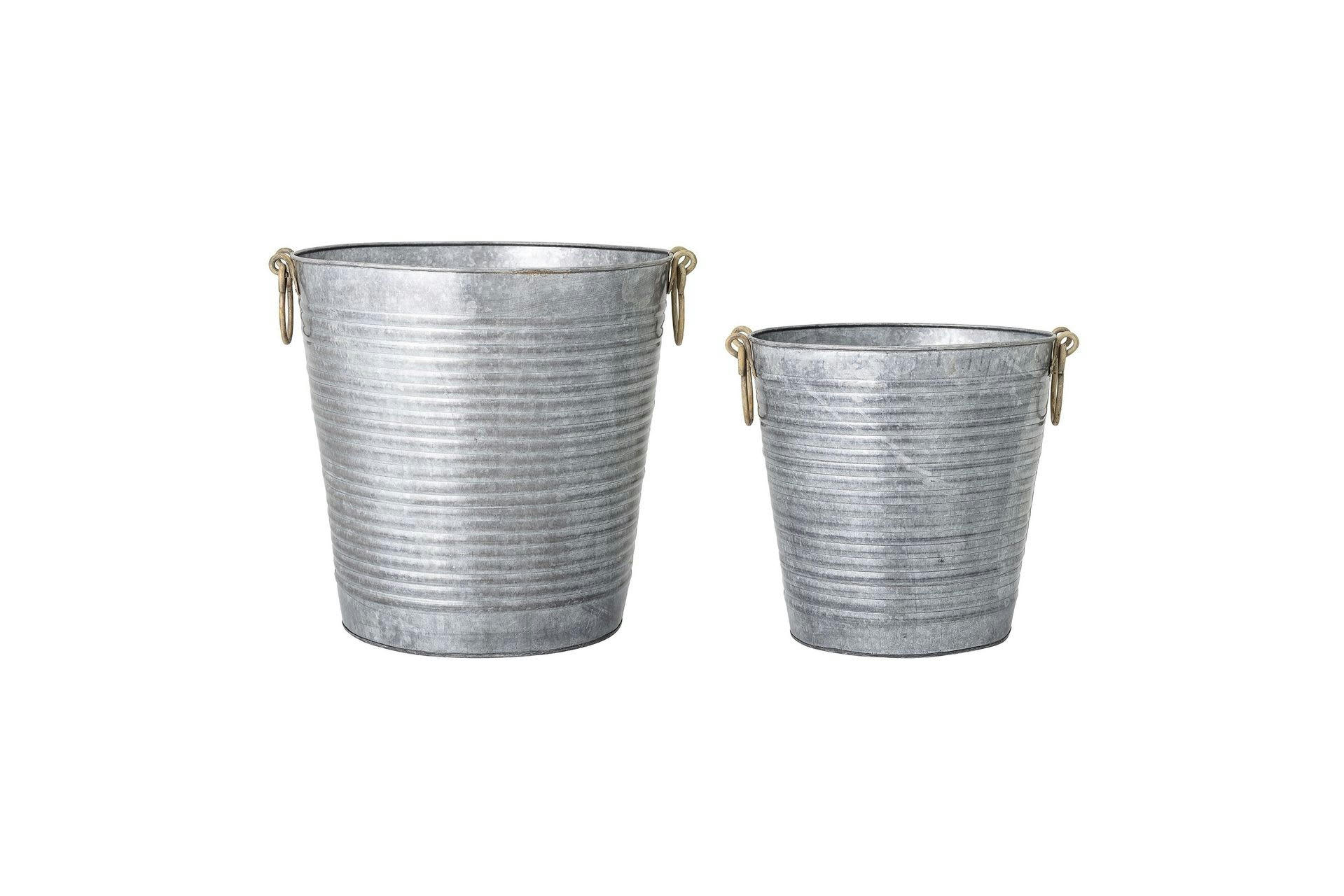 EVAR - Pots de fleurs en métal gris H50cm
