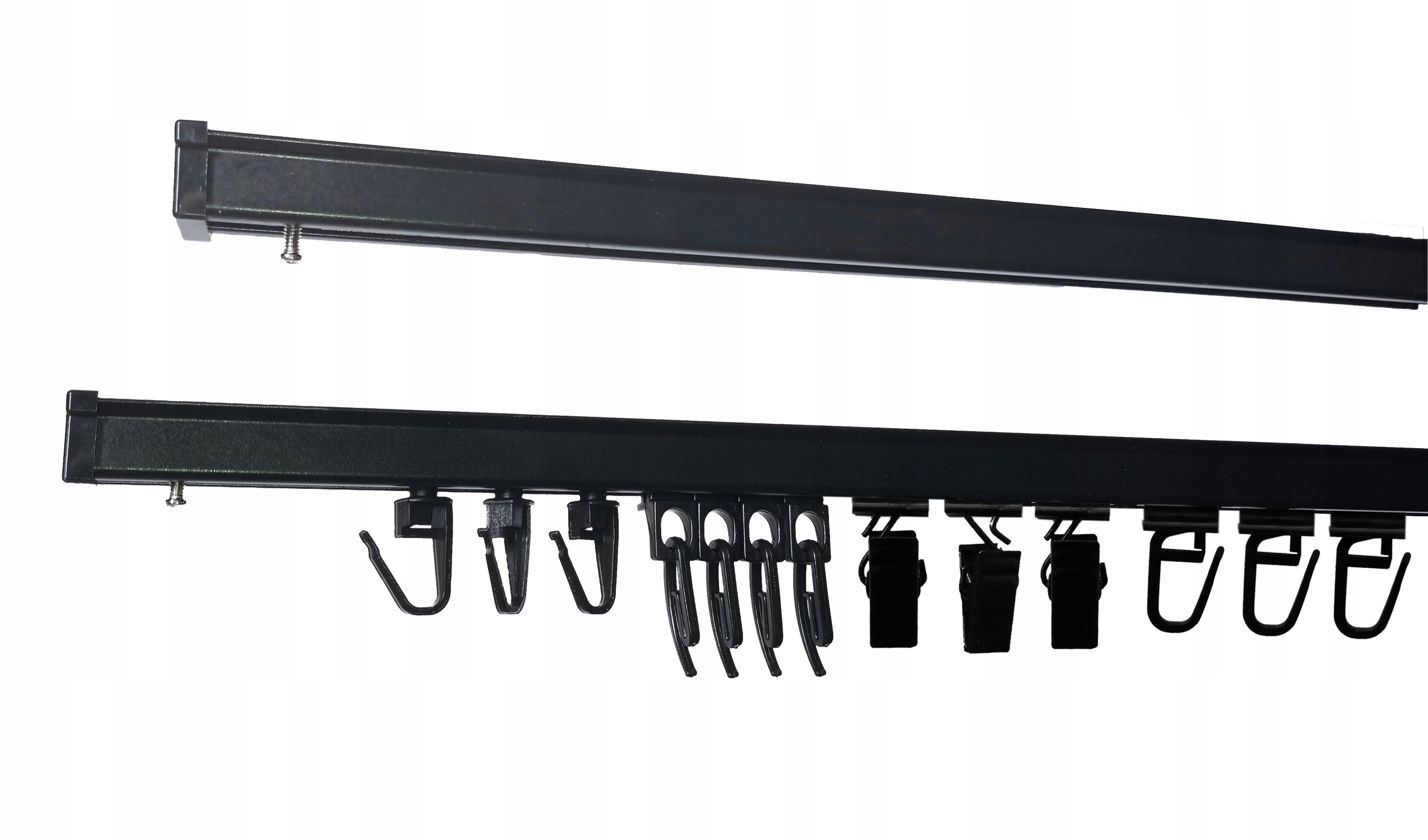 Karnisz szyna sufitowa aluminiowa PS 120 cm czarna
