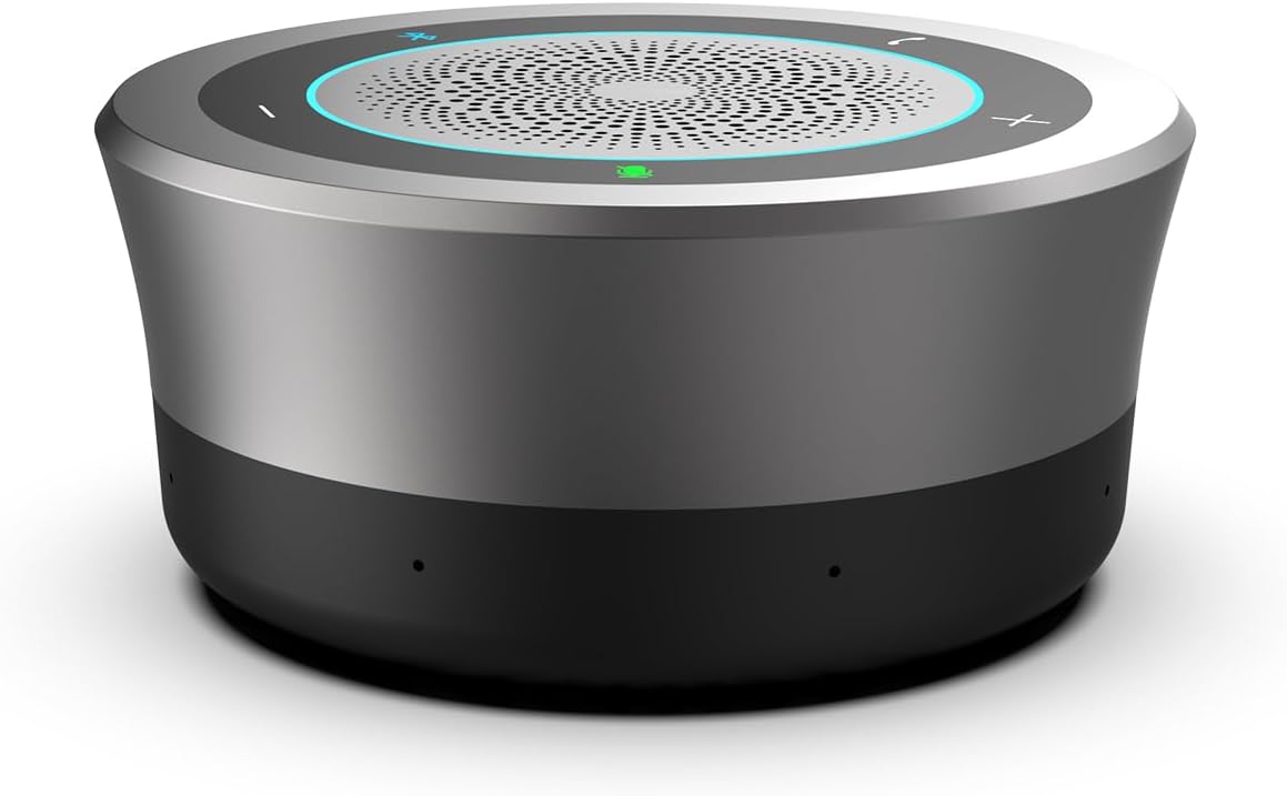 Horion HM-5U Conference Speaker and Microphone with AI, Bluetooth Speakermic for Conference Calls, 8 Mics, 32kHz, 26ft Voice Pickup, 8 Speakerphones Daisy-Chained, Works with Zoom/Microsoft/Teams