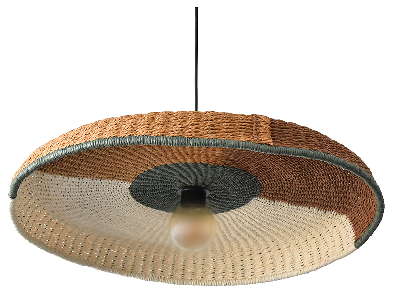 Lampa wisząca Woven tkaninowa brążowa