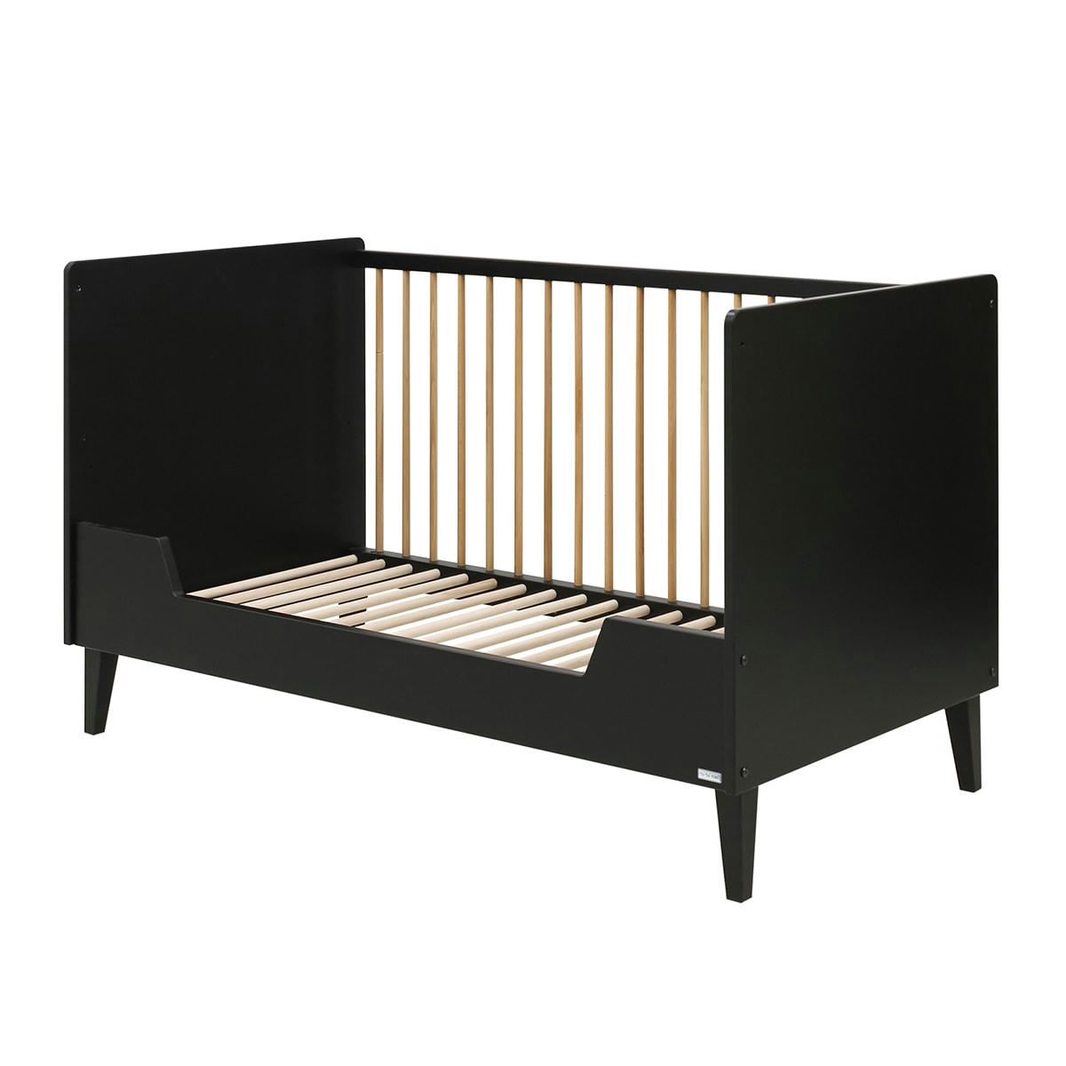 XEM - Lit évolutif 70x140 noir naturel