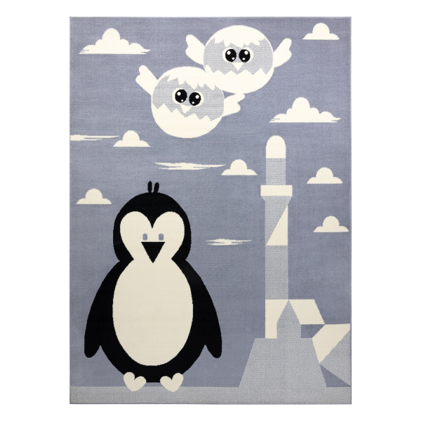 Dywan BCF FLASH Penguin 3997 - Pingwin, pingwinek szary 120x160 cm