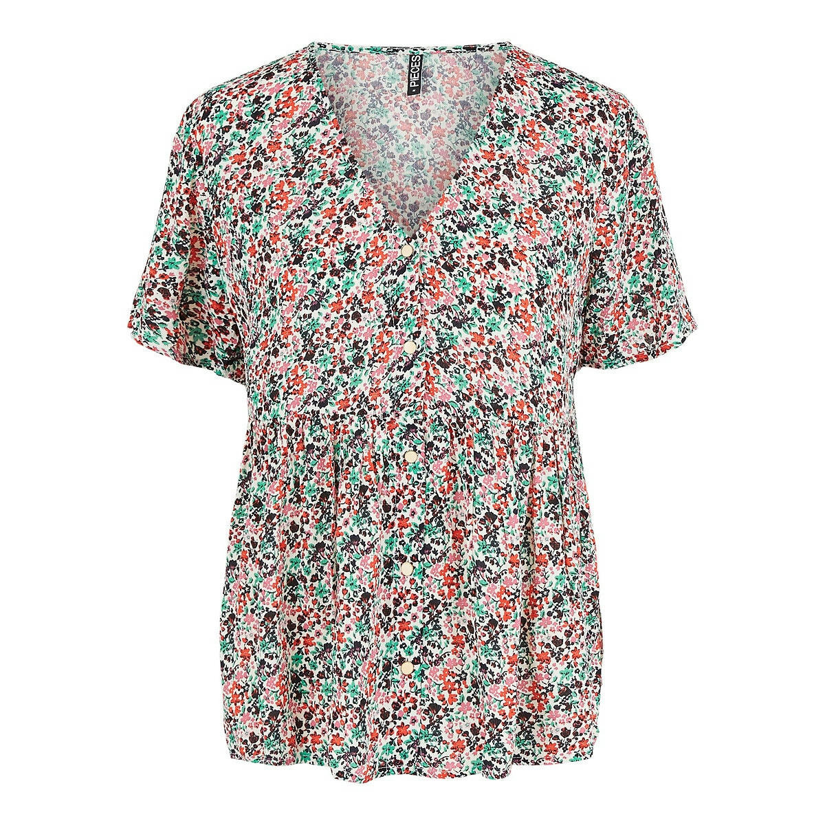 Blouse imprimée, col V