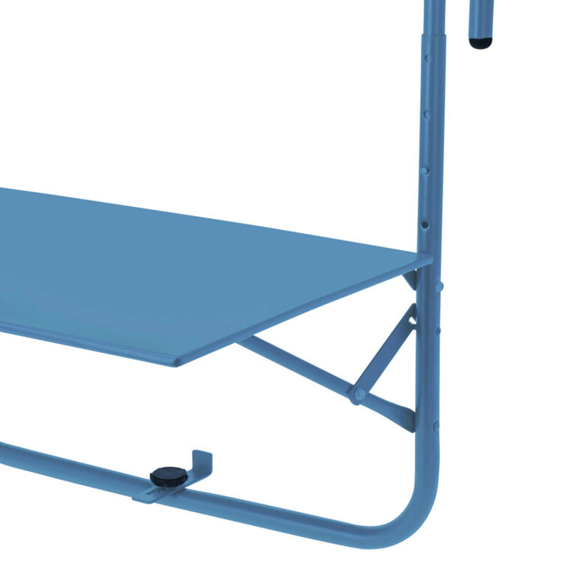 - Table de balcon en métal bleu 63x43cm