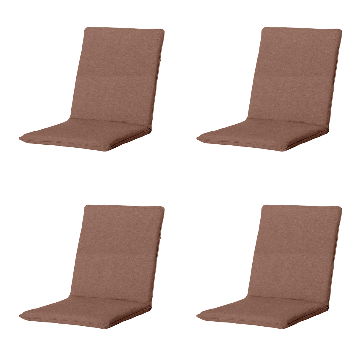 Madison stapelstoelkussen Panama - bruin - 97x49x5cm - set van 4