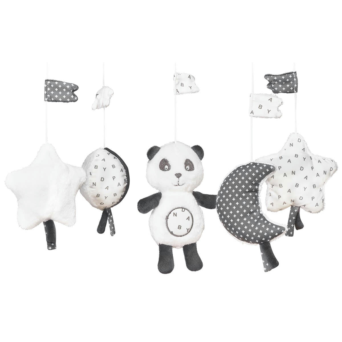 CHAO CHAO - Mobile musical en velours blanc