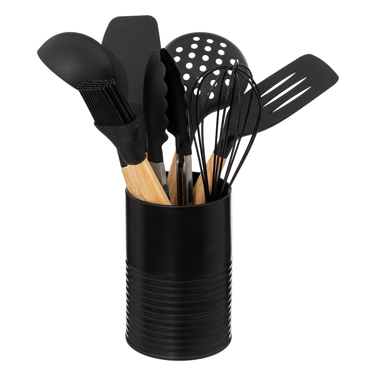 Conjunto de 8 utensílios de servir com suporte