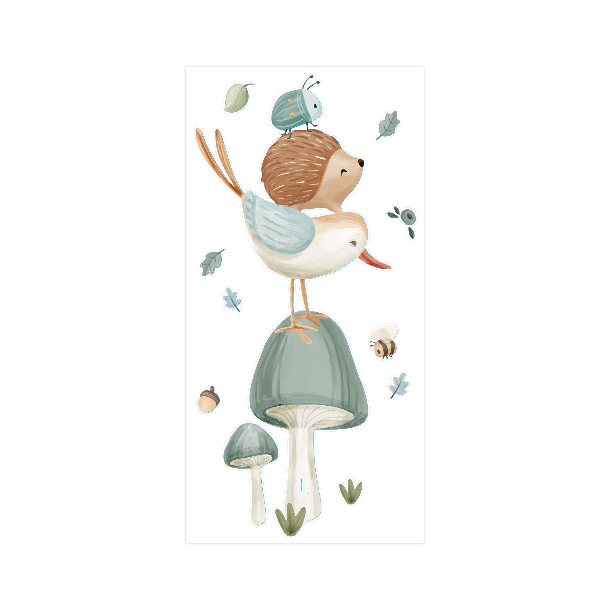 Little Dutch Muurstickers Forest Friends - 40x80cm