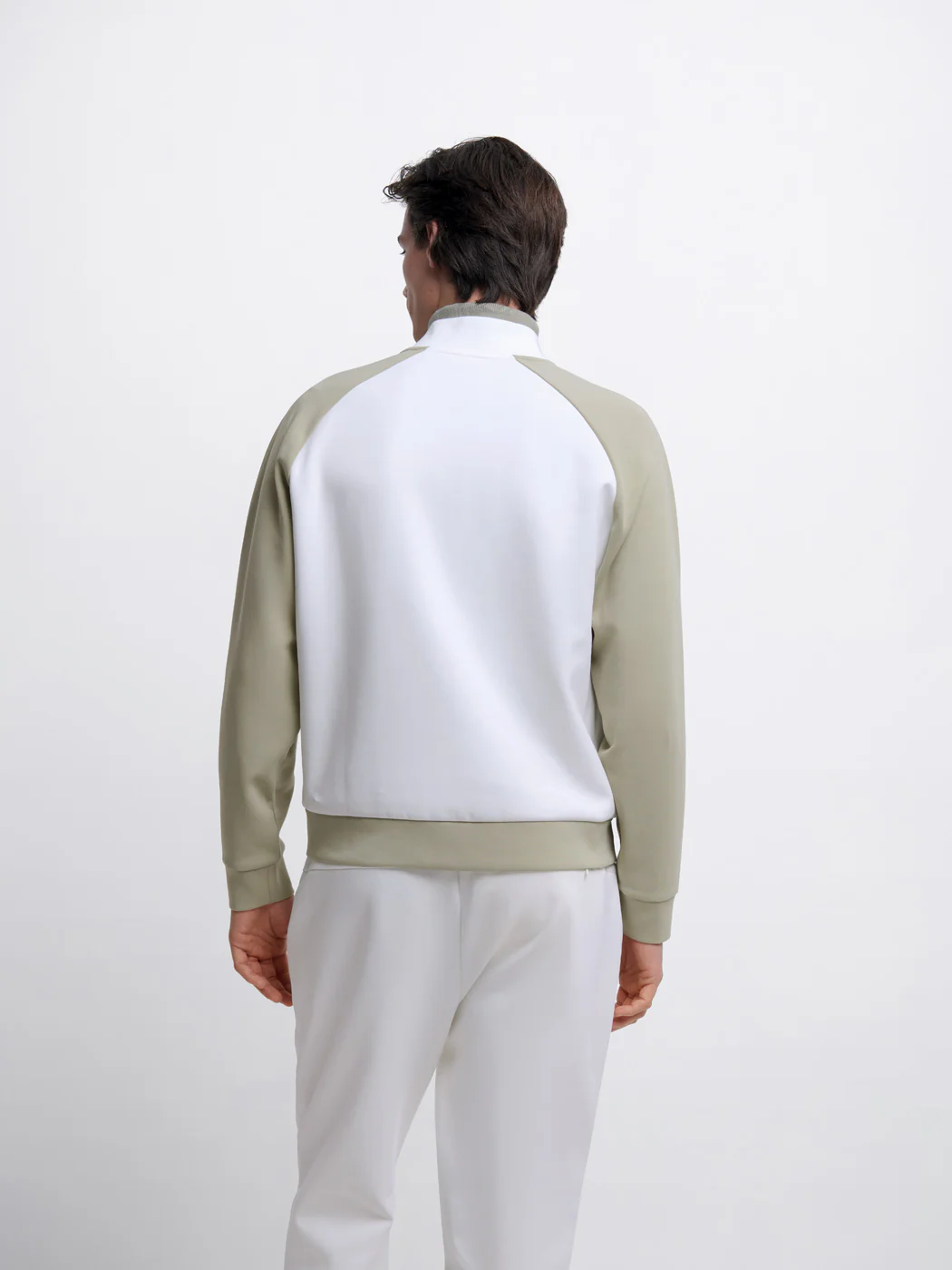 Sweat col teddy bicolore