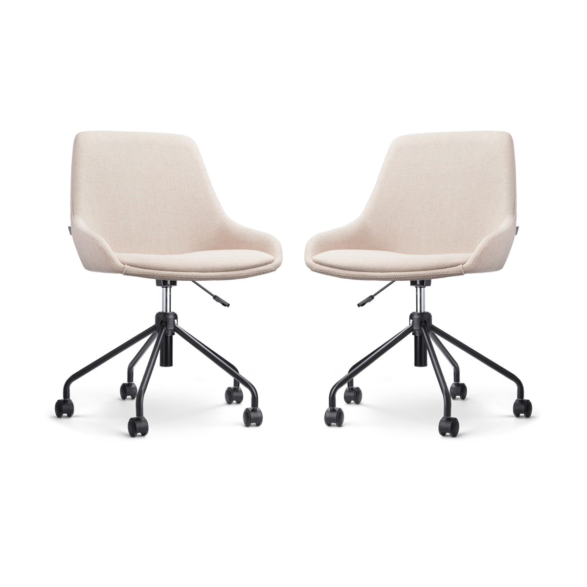 Nolon Nout-Isa Bureaustoelen Set van 2 - Beige - Zwart