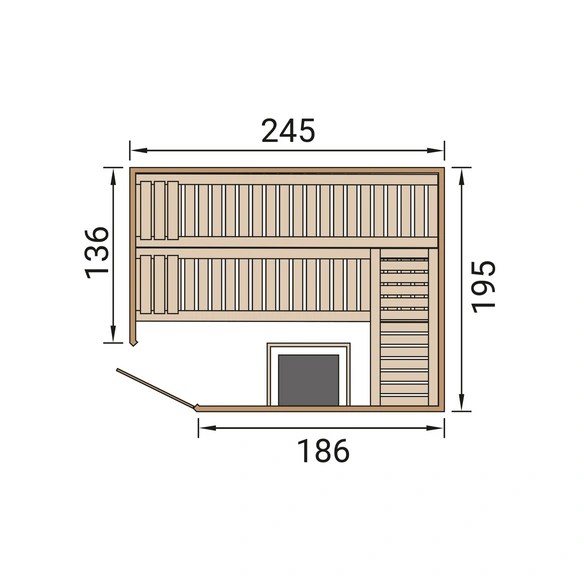 Sauna »KEMI ECK 2«, 4 Personen, inkl. 9 kW Ofen mit integrierter Steuerung