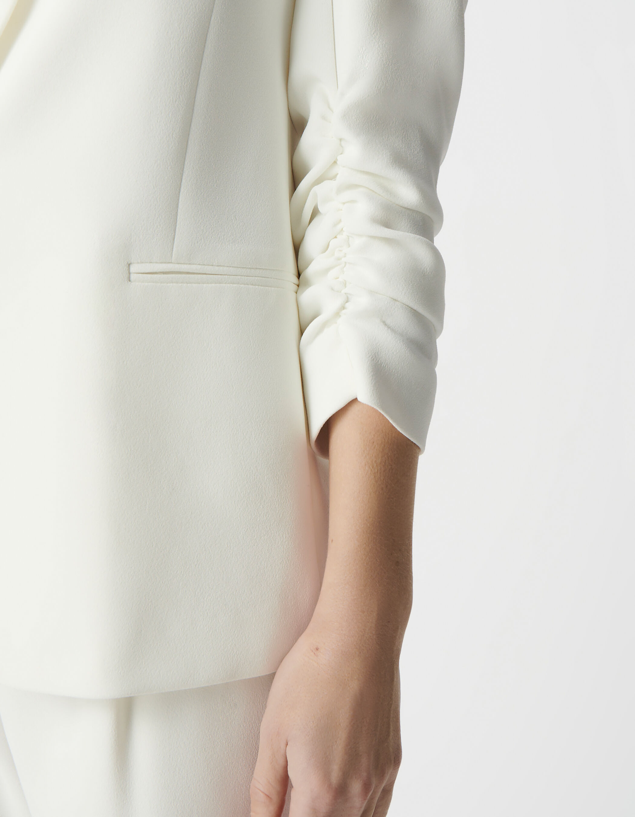 Veste de costume blanc cassé recyclé Femme