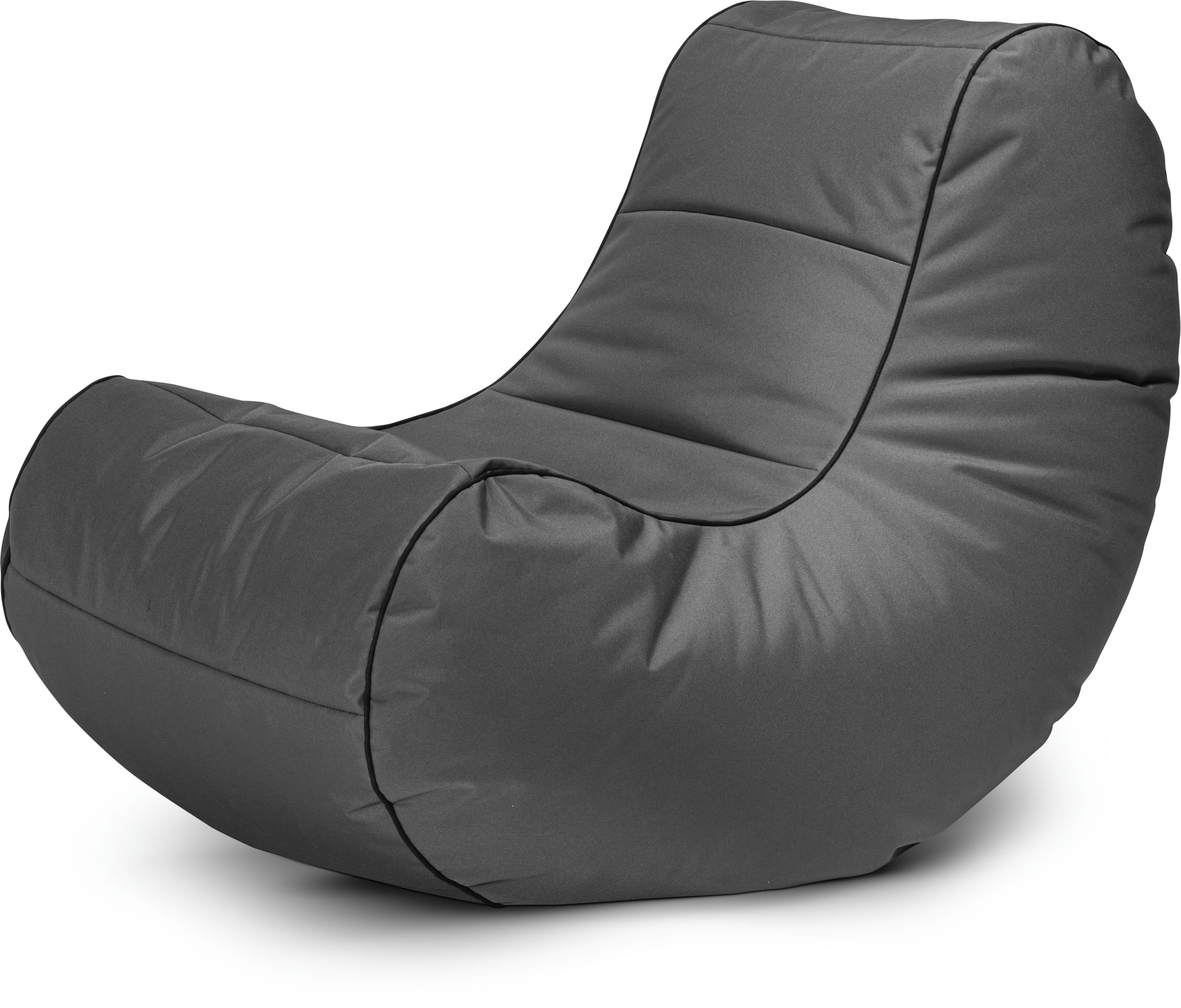 SCUBA - Pouf confort intérieur et extérieur gris anthracite 110x70x60cm