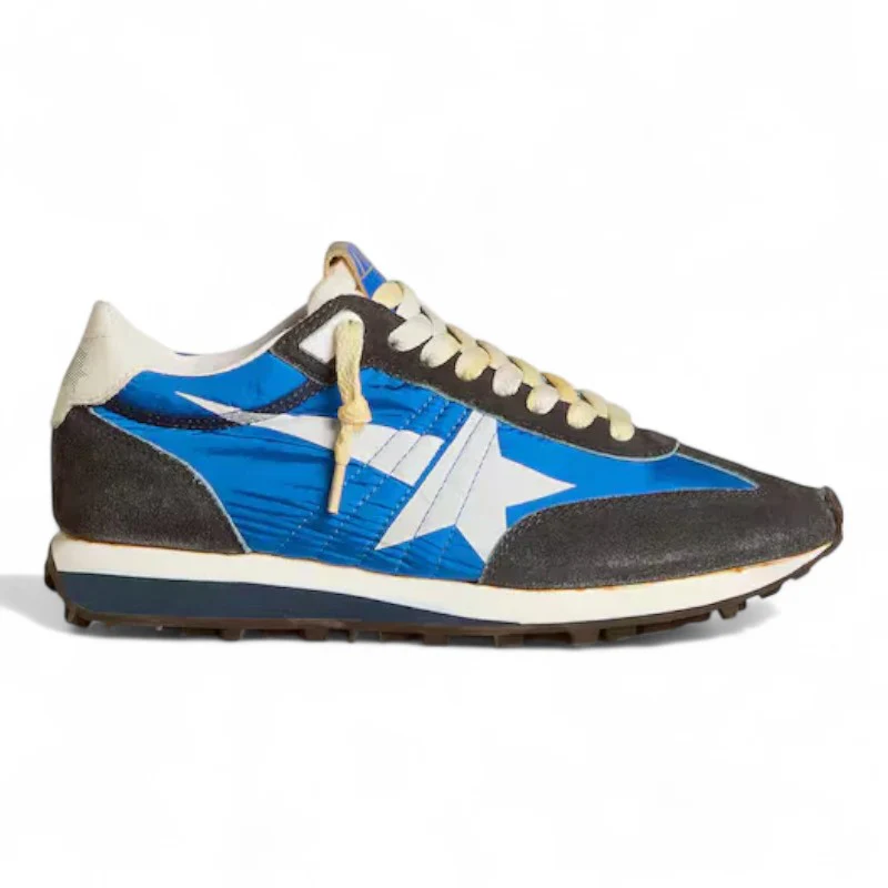 Marathon with blue nylon upper and white star